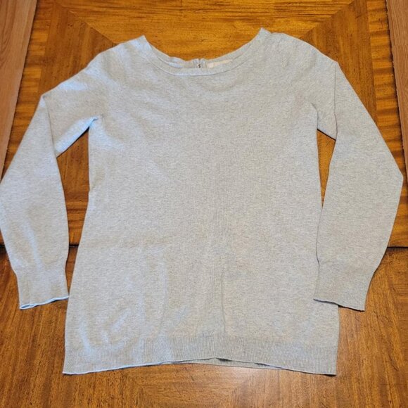 Banana Republic Gray Zip Up Sweater with Hot Pink Zipper in Back - Picture 4 of 11